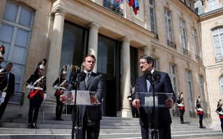 Macron posts message in Greek, voicing solidarity with Greece, Cyprus
