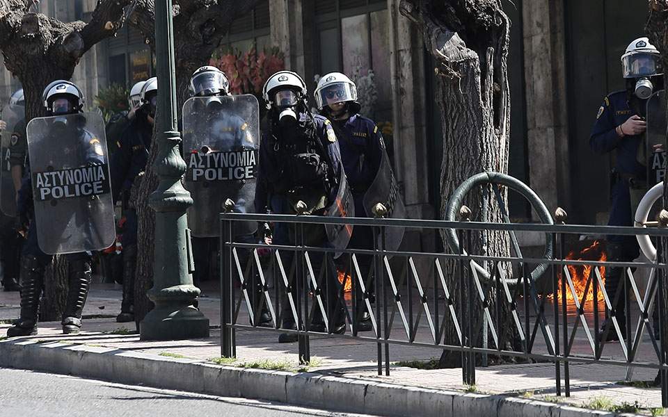 Clashes break out during student protest in central Athens