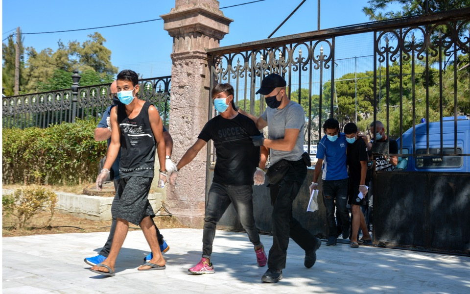 Four Afghans charged with arson for fire at Lesvos camp