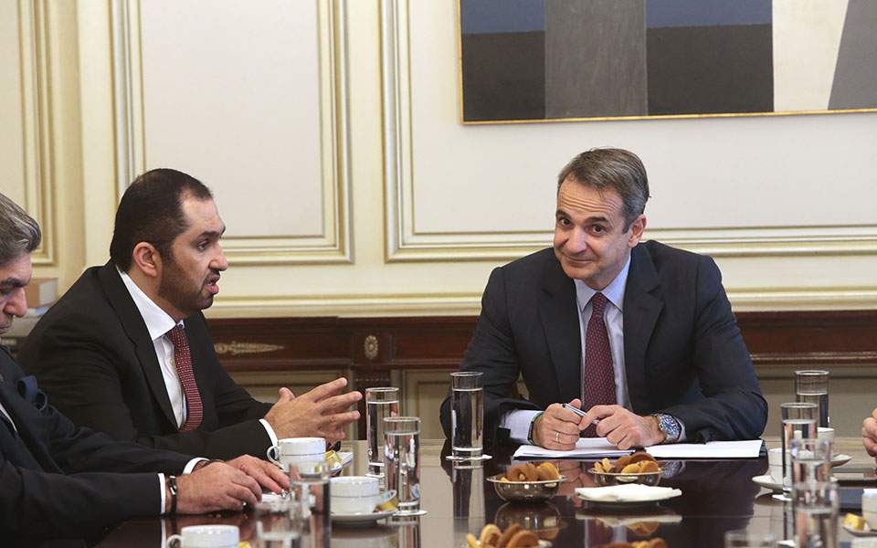 Mitsotakis meets with UAE’s Al Jaber in Athens