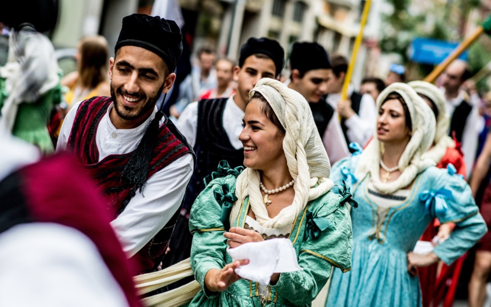 Greek folk dancers showcase customs in Germany