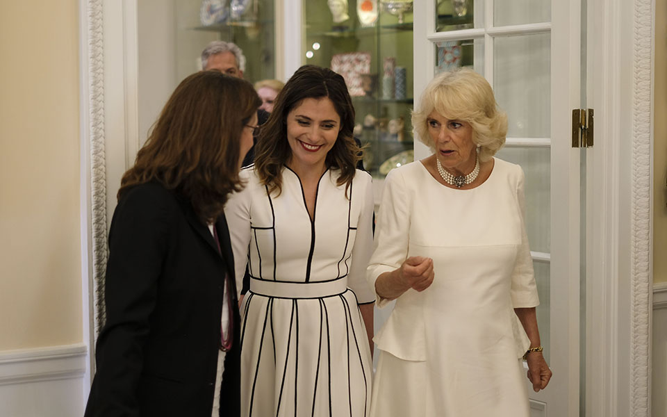 Duchess of Cornwall visits Benaki Museum in Athens