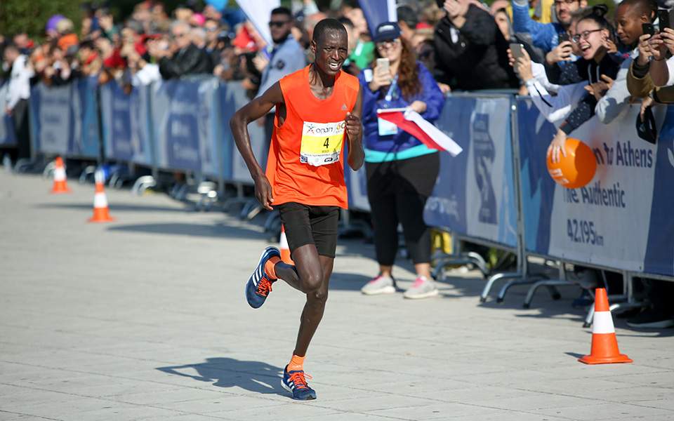 Kenya’s Brimin Kipkorir wins Athens Marathon