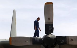 Greek C-130 in search and rescue operation for crashed airliner