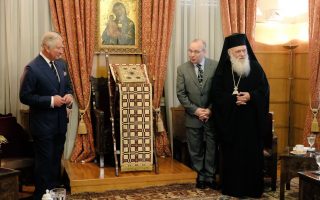 Prince of Wales discusses charity work with Greece’s Archbishop