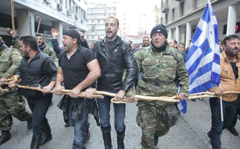 Greek farmers head for Athens for protest against taxes