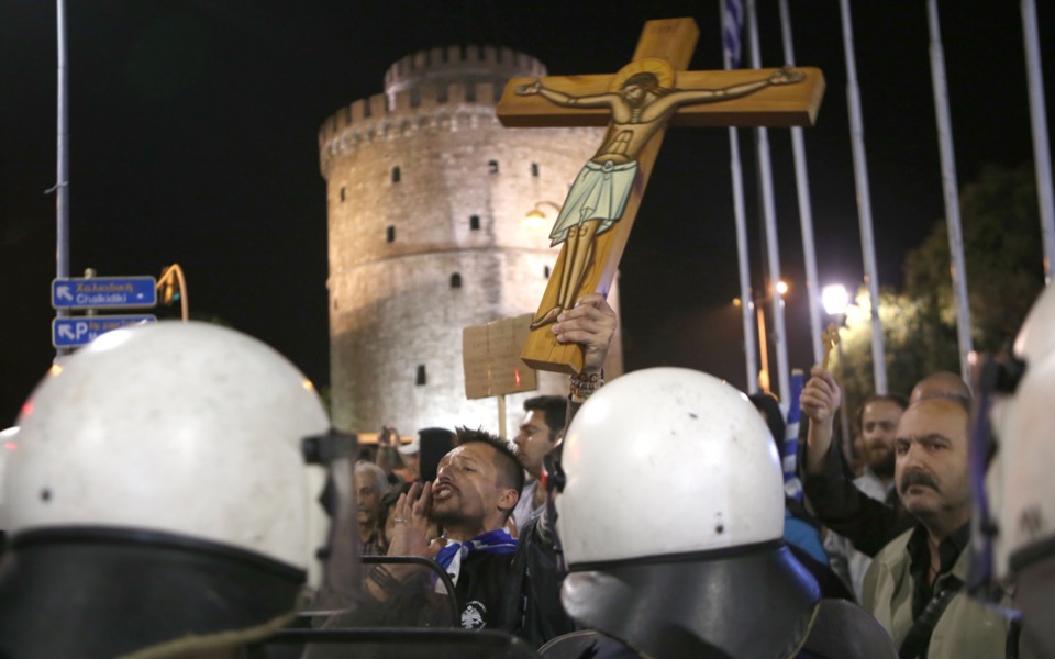 Christian groups protest play in Thessaloniki