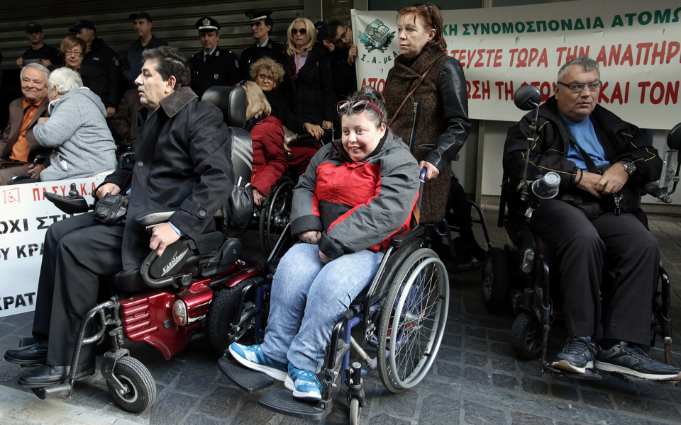 Disabled citizens hold protest demanding austerity exemptions