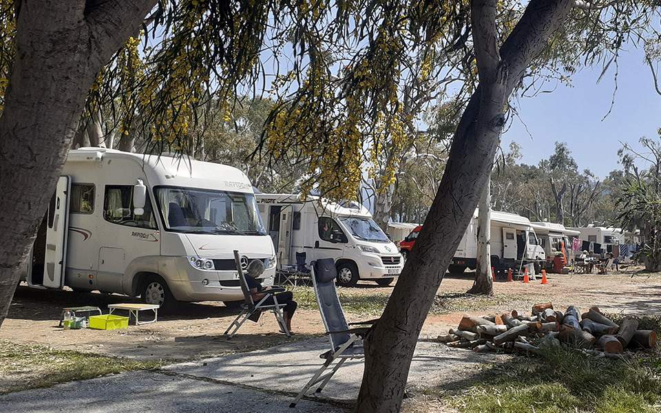 Dozens of foreign tourists on lockdown at campsite in Drepano, northern Greece