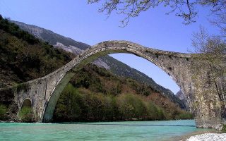 Historic Plaka Bridge repaired in northwestern Greece