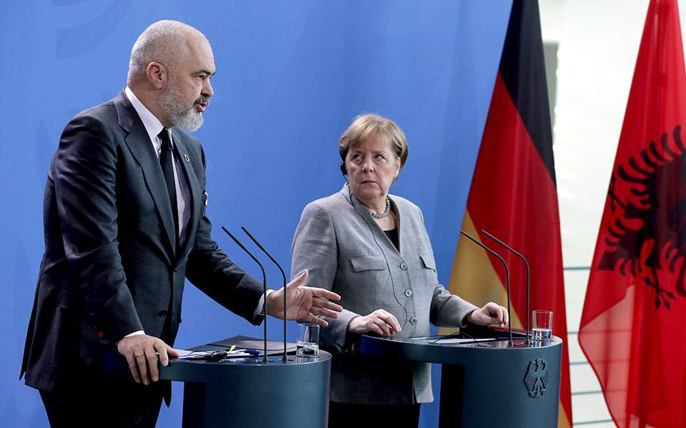 Merkel to push at March EU summit for Albania, N.Macedonia accession talks