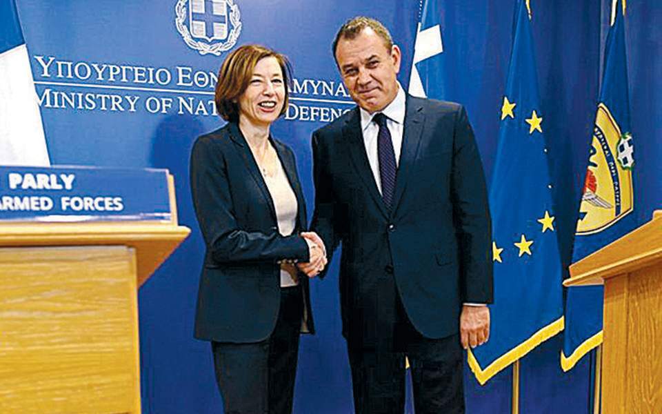 Greek, French defense ministers discuss Turkish transgressions