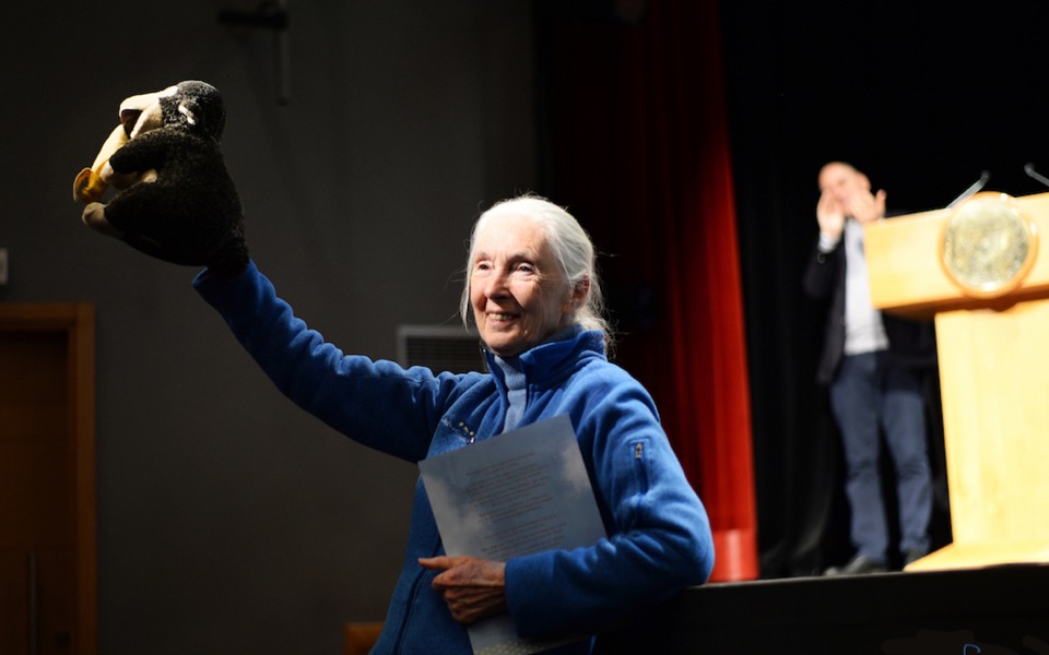 Jane Goodall spreads the word of conservation