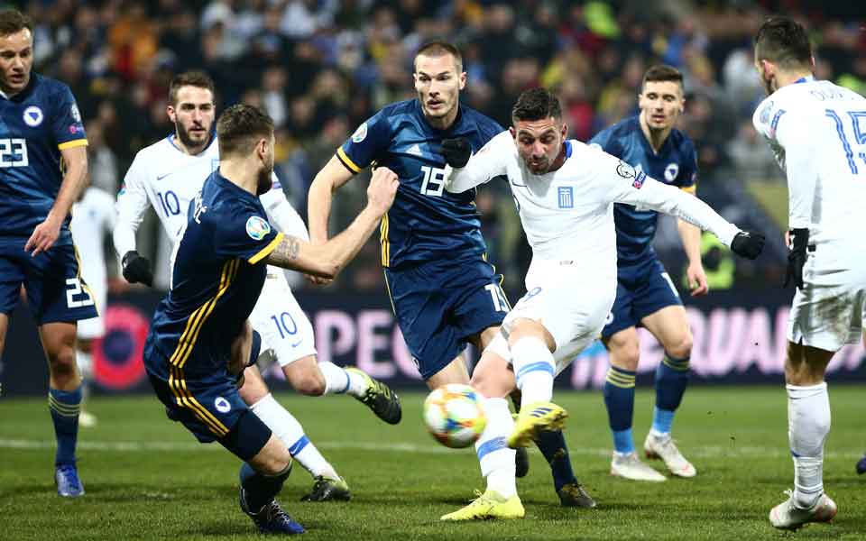 Comeback kids snatch point for Greece at 10-man Bosnia