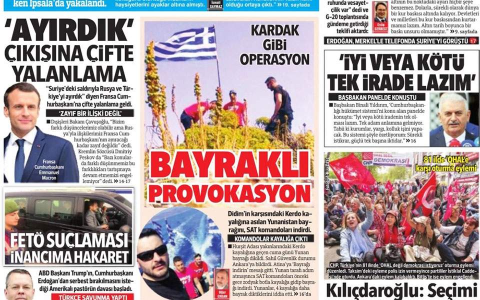 Turkish paper claims Ankara asked Athens to take down iselt flag