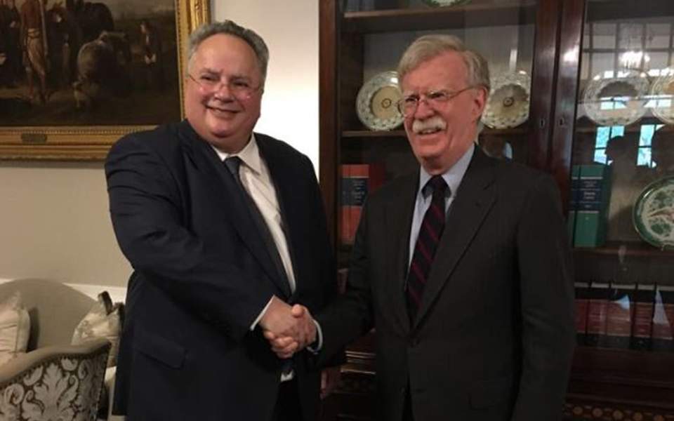 Greek FM meets Bolton at the White House