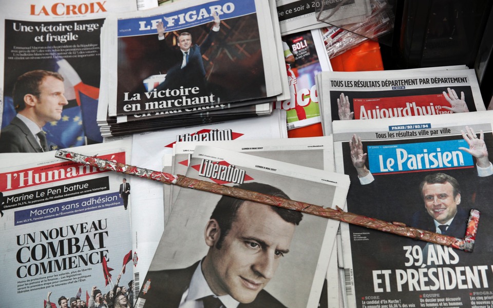Greek leaders hail Macron victory, hope for fruitful ties