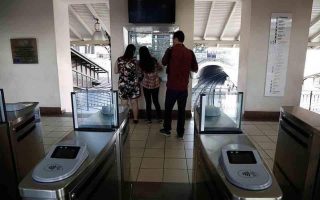 Vandals destroy ticket barriers at ISAP station