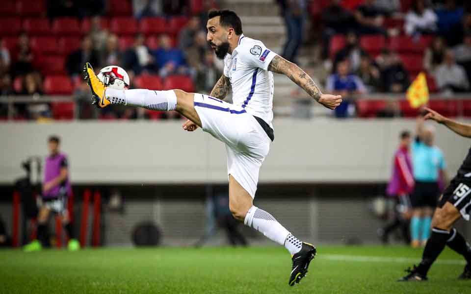 Mitroglou brace seals Greece’s World Cup play-off spot
