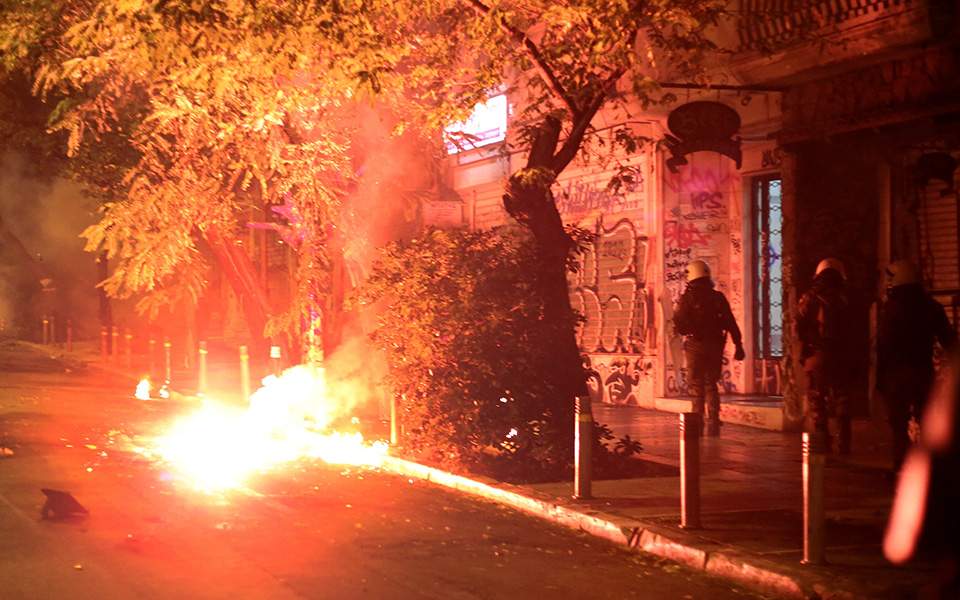 A barrage of violent incidents in Athens and Thessaloniki overnight