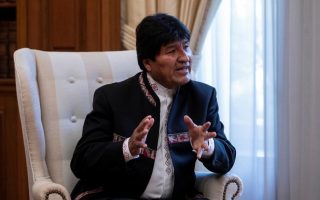 On Athens visit, Bolivia’s Morales says Venezuela needs dialogue