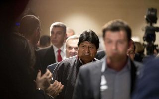 Bolivia’s Morales, in Greece, backs Venezuela’s Maduro