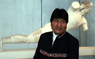 Morales visits the Acropolis Museum in Athens