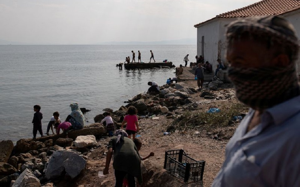 Migrants stranded by Lesvos fire resist new temporary camp