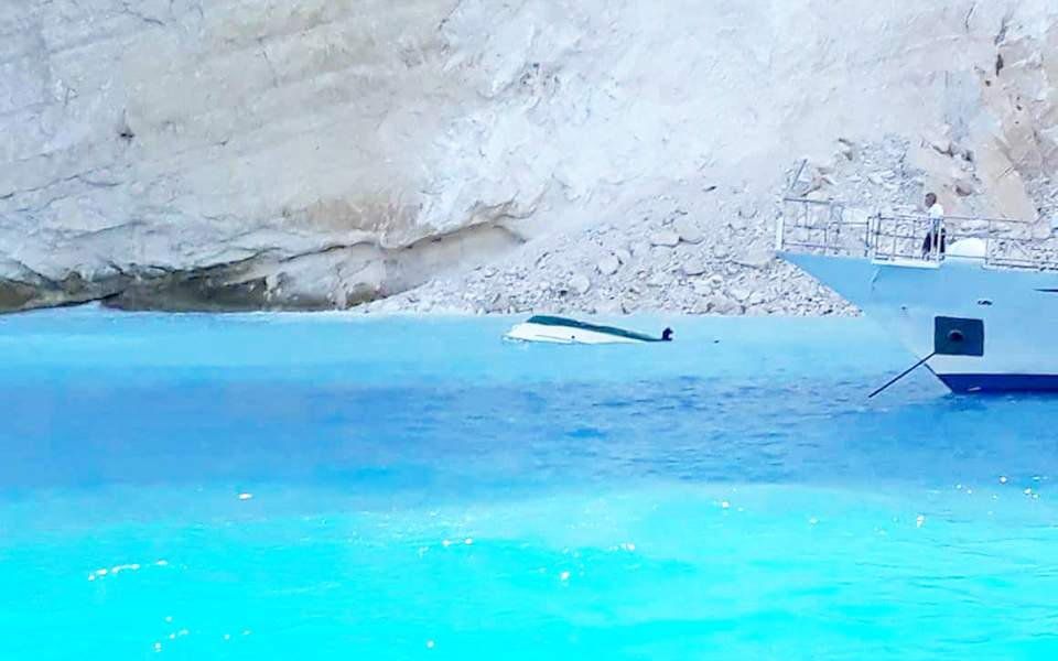 Coast guard closes emblematic Greek beach after rockfall