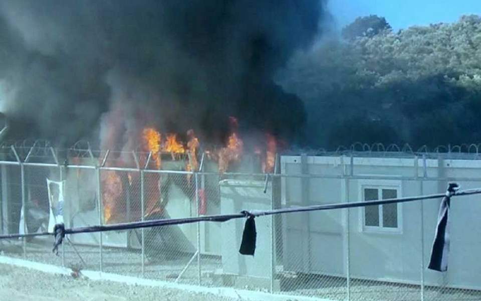 Migrants set fires to protest transfer to reception center from hotels