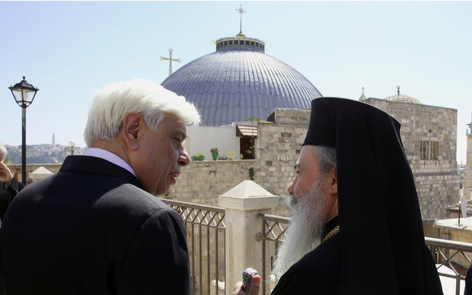 Greek President visits Greek Orthodox patriarchate in Jerusalem