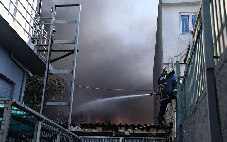 Blaze in plastics recycling factory continues