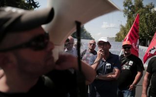 Local authority workers hold demonstration in Athens