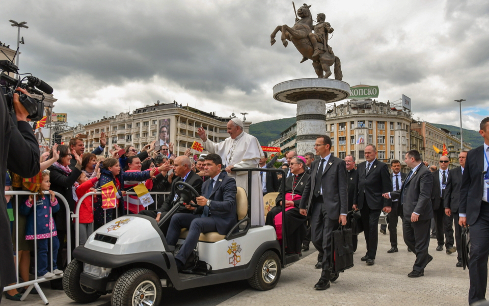 Pope makes historic first visit to North Macedonia