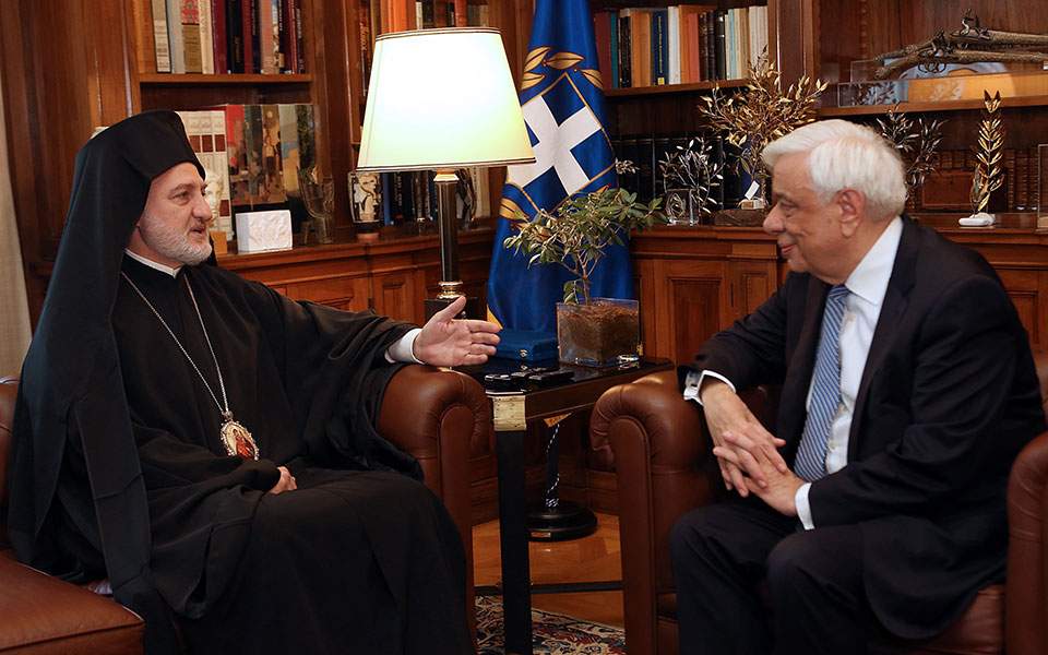 Greek president welcomes new archbishop of America