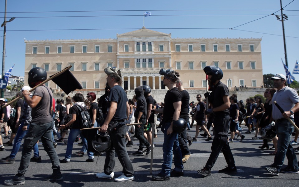 Protest in central Athens over Exarchia squat evictions