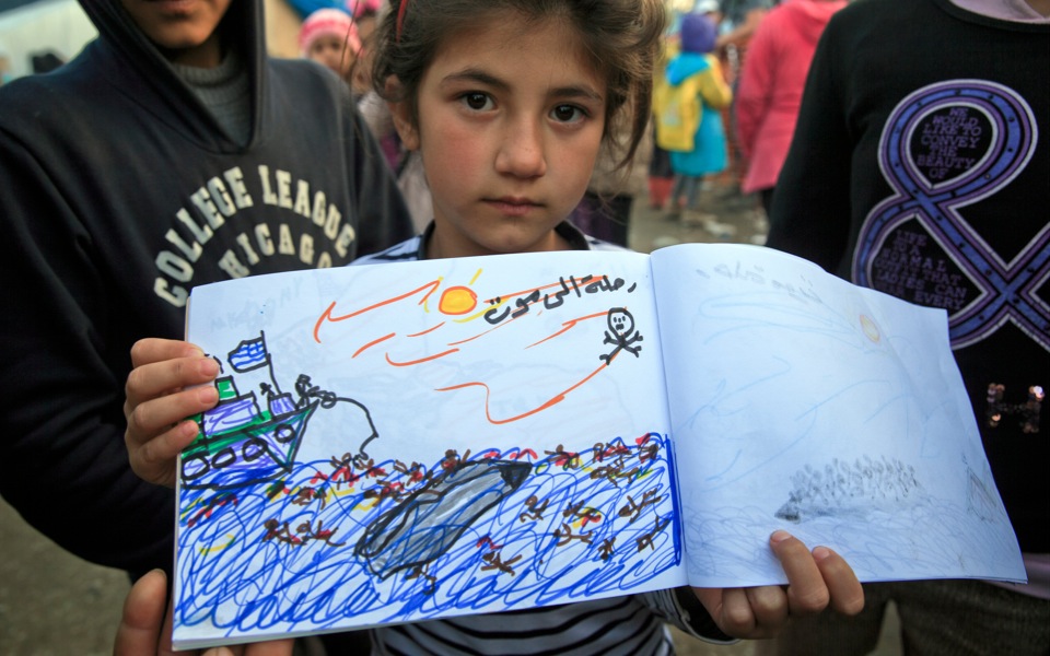 Refugee child’s drawings trace harrowing journey to Europe