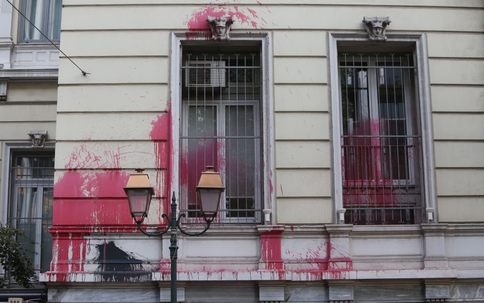 Anarchist group vandalizes French embassy’s wall