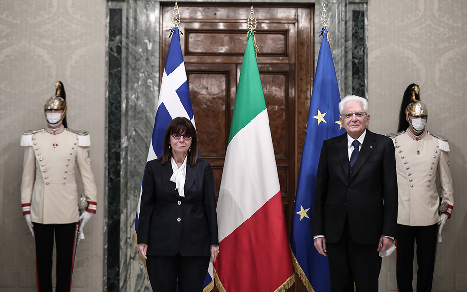 Sakellaropoulou meets Italian counterpart in Rome