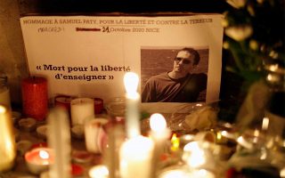 Minute of silence for slain French teacher