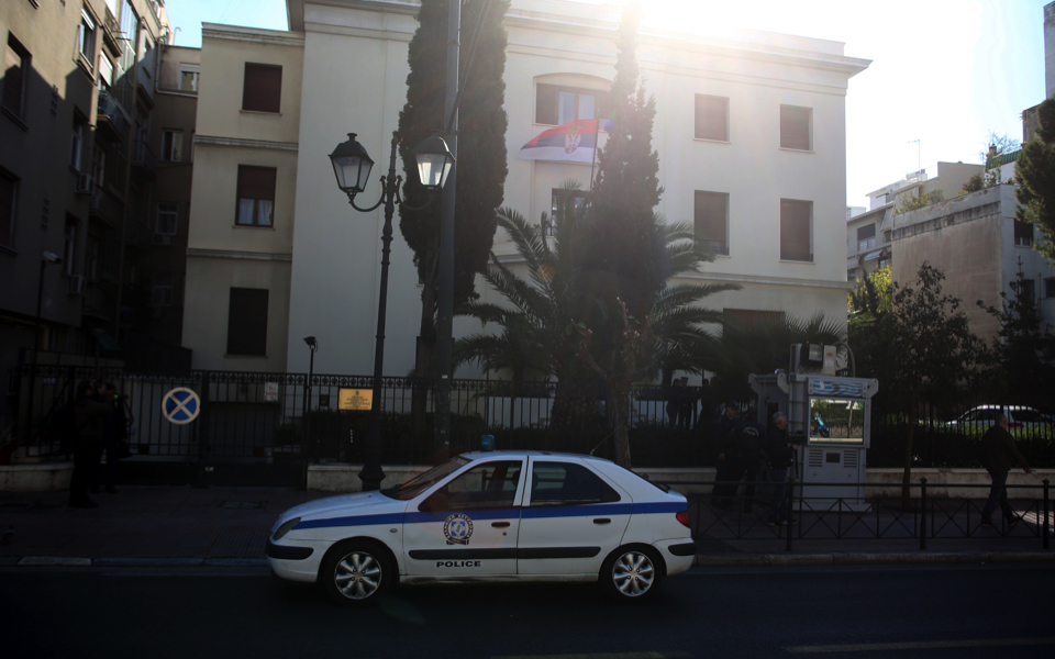 Police detain man wielding knife in yard of Serbian Embassy