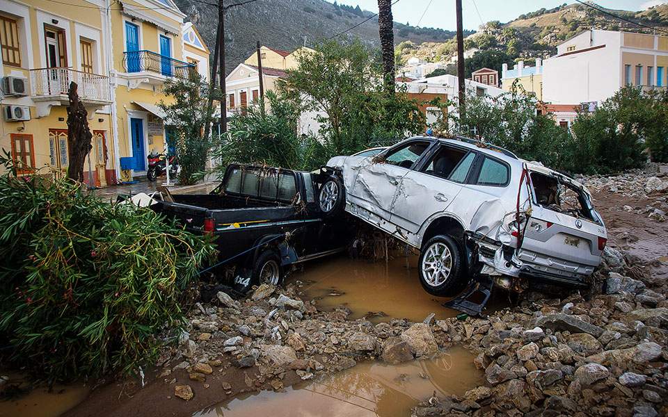 Authorities declare Symi in state of emergency after storm hits