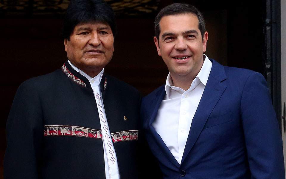 Greek PM backs Bolivian leader’s call for Venezuela dialogue