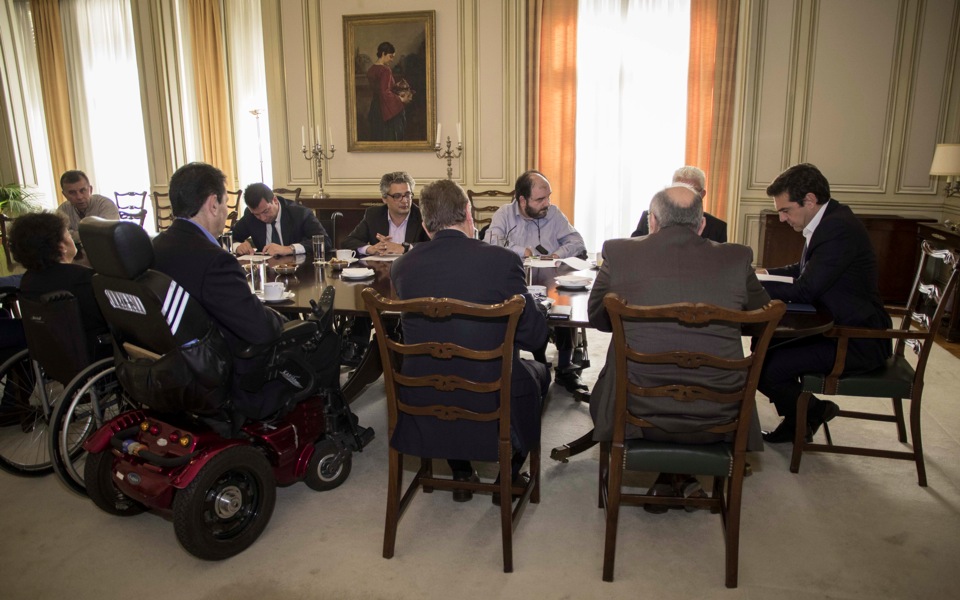 Tsipras pledges support for paraplegics