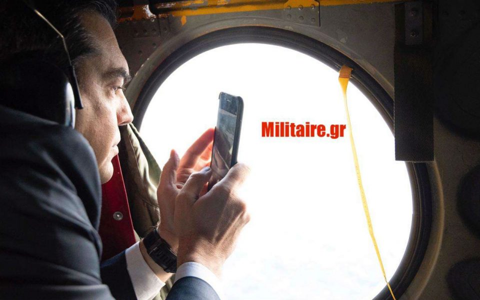 Photos released of Greek PM aboard Chinook harassed by Turk jets