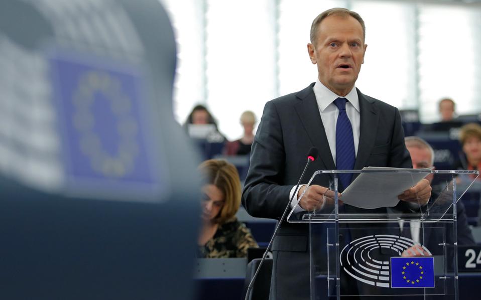 EU’s Tusk warns of hostile, foreign-funded parties ahead of vote