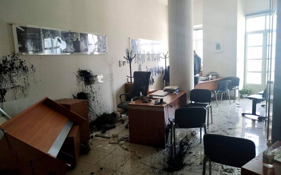 Office of Greek sports minister targeted by vandals