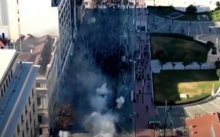 Police release drone footage of Wednesday’s clashes