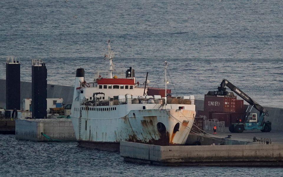 Greece delivers food to cattle ship at sea for months