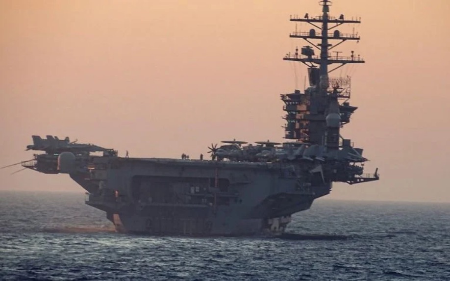 US aircraft carrier Eisenhower docks in Crete